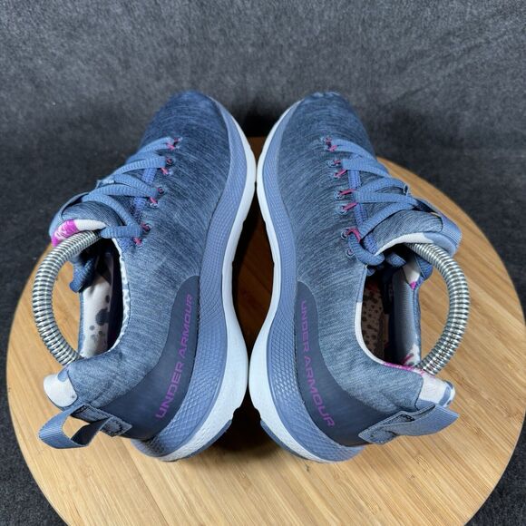 S Under Armour Womens 6 Charged Impulse 3024442-400 Blue Running Shoes Sneakers - Picture 5 of 8